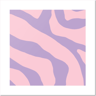 Lavender Pink Pastel Abstract Organic Forms Contemporary Aesthetic Pattern Posters and Art